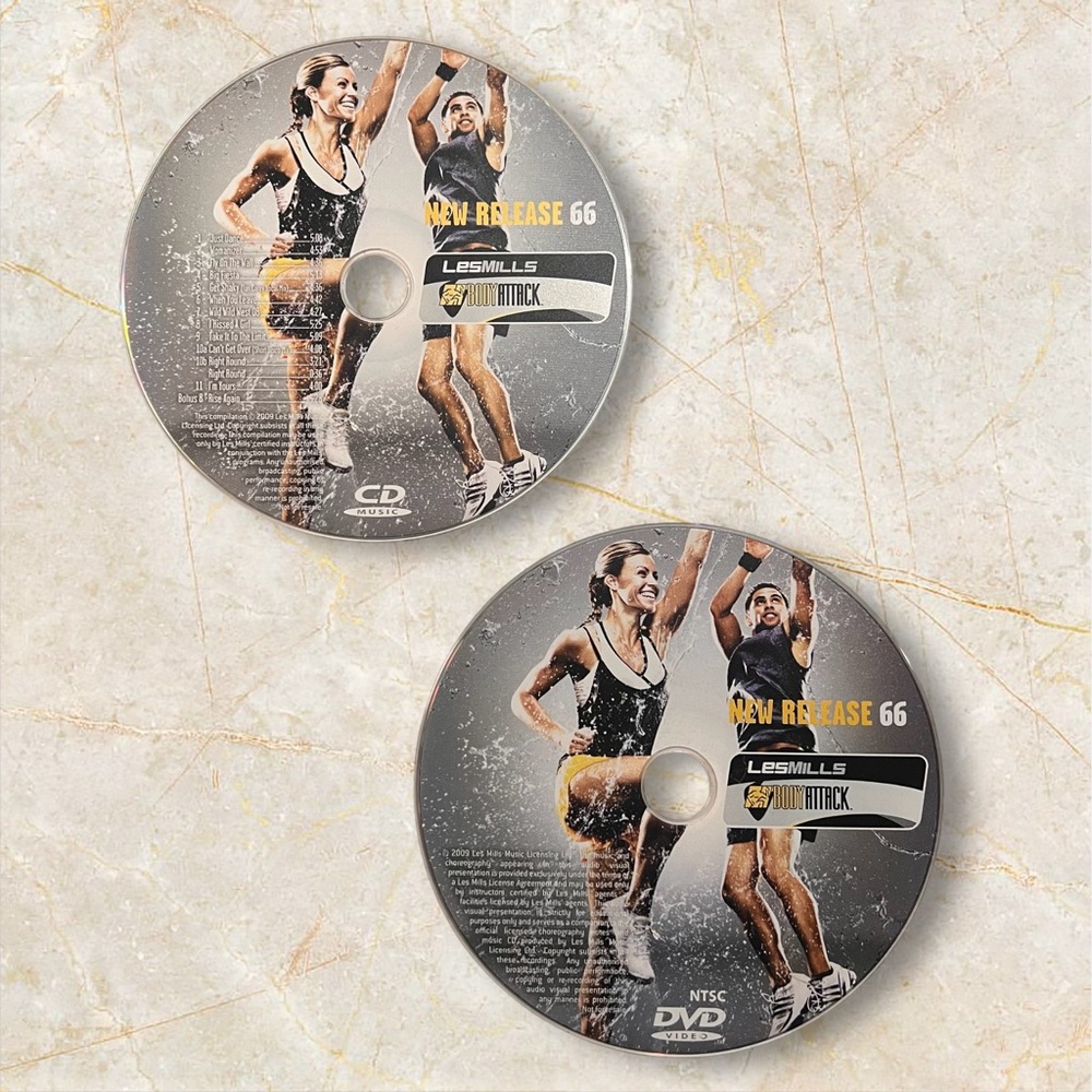 Les Mills BODYATTACK 66 CD, DVD, & Choreography Booklet